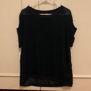 Sheer navy top